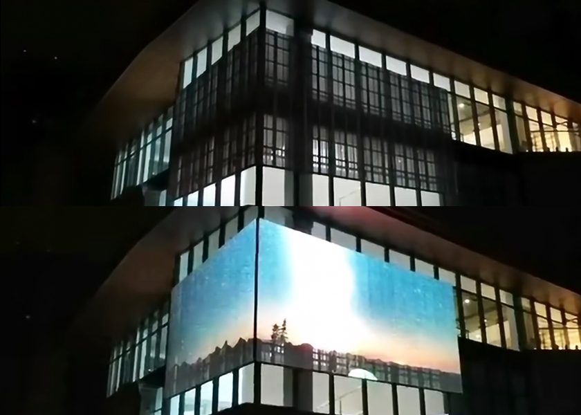 Transparent LED Screen Outdoor Application - Building Facade