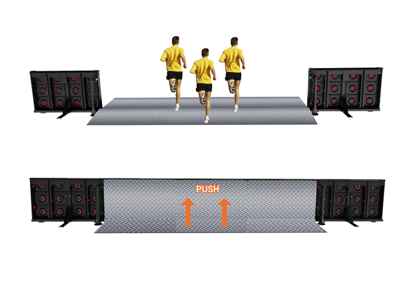 OU-E Series Outdoor LED Display - Entrance Door Design with Safety Pedal