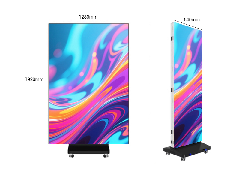 Triple-Fold LED Poster - Double Display Area Design