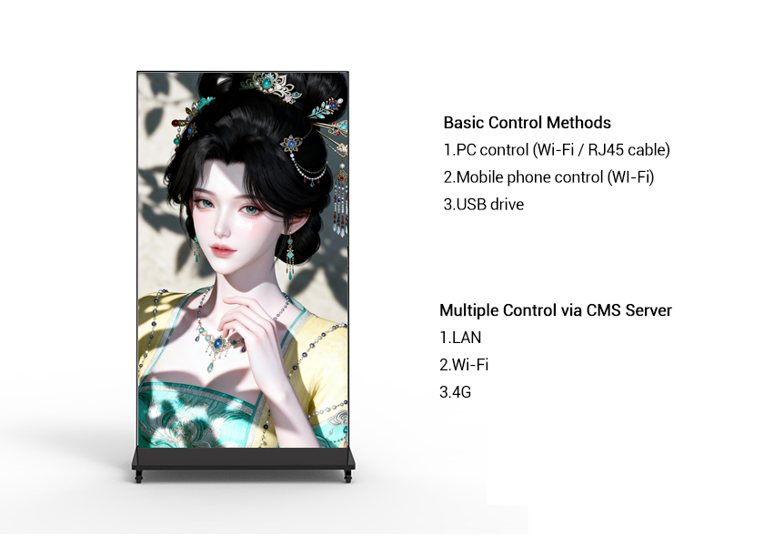 Smart Cloud & Local Control - Mobile Device Management for 4K LED Poster