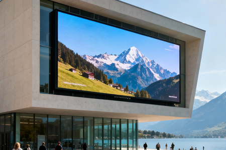 Wall-Mounted Outdoor LED Display - OU-A Series Billboard Installation