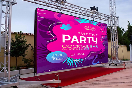 Lifting Frame LED Display Installation - Corporate Event Screen